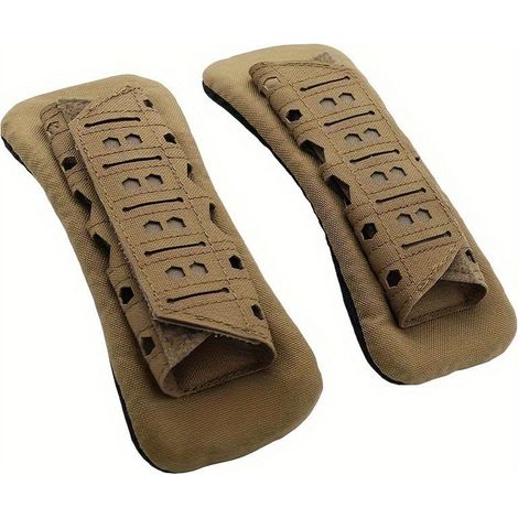 Épaulières, protège-épaules pour gilet tactique, protège-épaules pour sac à dos, protège-épaules de rechange, protège-épaules pour sac à dos, lot de 2, kaki. (1/5)