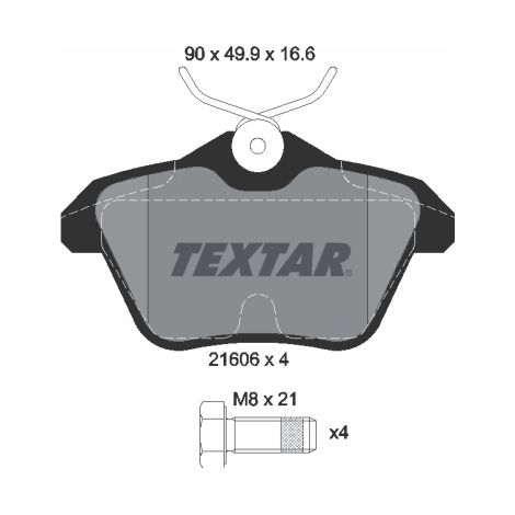Kit de plaquettes de frein, frein à disque Textar 2160601 ALFA ROMEO 71712910