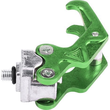 Grüner Motorradhelmhalter aus Aluminium, klauenförmiger Haken, robuster Motorradhelmhalter, schnelle Befestigung, praktisches Zubehör.