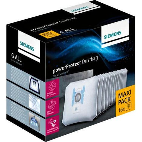 Juego de 16 bolsas para polvo PowerProtect para aspiradora BOSCH 17002855 (1/4)