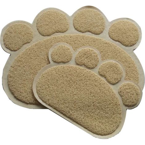 tapis de litière pour chat napperon pour chat tapis de sol pour chat tapis de litière pour chat tapis de toilette pour chat tapis de litière pour chat beige (1/2)