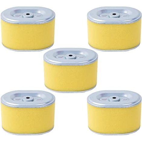 Juego de 5 filtros de aire a juego, incluyendo prefiltro, para Honda GX160, GX200 y GX140. Filtros de aire para motores de 5 HP, 5.5 HP y 6 HP. Repuestos 17210 ZE1 505.