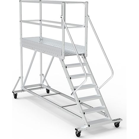 Piattaforma con ruote 7 gradini - Altezza massima di lavoro 3.40m - PTF207PT-P (1/5)