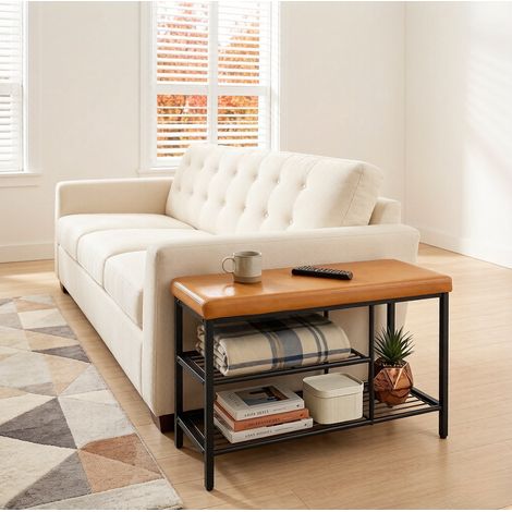 Scarpiera panca con seduta in metallo 80 cm OKMYHOME (1/5)