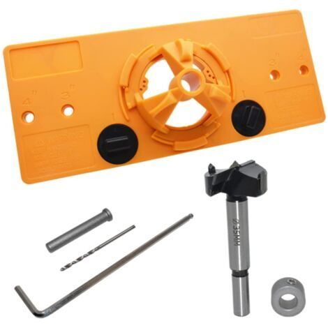 1 Ensemble Gabarit de Perçage pour Charnières Outil de Positionnement pour Menuiserie Utilisation pour Travaux Diy à Domicile 35mm (1/5)