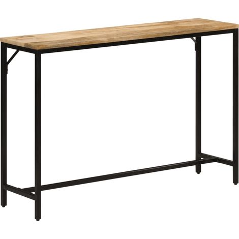 Konsolentisch 110x30x75 cm Raues Massivholz Mango und Eisen