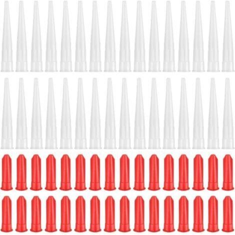 Embouts De Cartouche - En Silicone - Pour Piston À Cartouche Et Pistolet À Mastic - 32 Pièces (1/5)