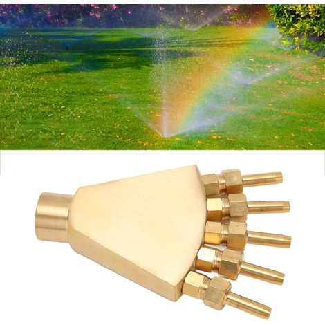 Buse de fontaine directionnelle non réglable en cuivre, filetage interne G3/4", en forme de queue de phénix, fontaine musicale, aménagement paysager de parc. (1/5)