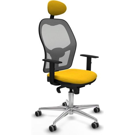 Piqueras y Crespo Silla Ergonómica Amarilla Oficina Confort (1/3)