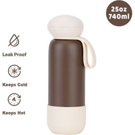 Gourde Isotherme - Acier Inoxydable - 740 ml - Pour Plein Air - 1 Pièce