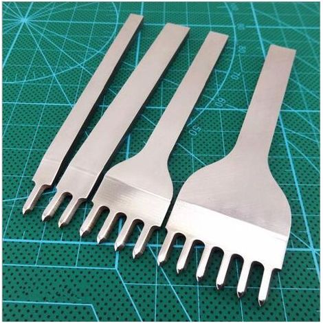 Outils de Bricolage Métal Diamant Artisanat en Cuir Prong Laçage Couture Point de Perforation Outil de Travail 6mm