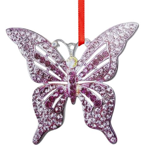 Ornement Papillon - Décoration Acrylique pour Arbre de Noël - Suspension Multicolore - Lot de 2 (1/3)