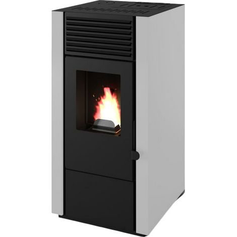 Punto Fuoco – Poêle à granulés canalisable 8 kW – Écran LCD – Ventilation frontale – Sortie des fumées arrière/supérieure – Classe énergétique A+