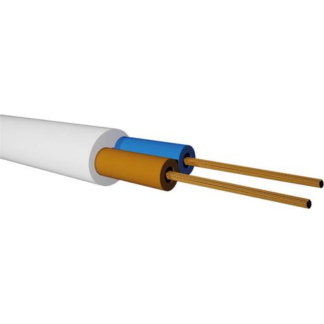 Rotolo di tubo da 100 m (2x0,75 mm) bianco