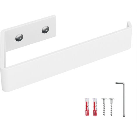 HOLZBRINK Toilettenpapierhalter Weiß 164x72 mm Klopapierhalter mit Wandmontage für Badezimmer, Toilette WC Papier Halterung zum Bohren