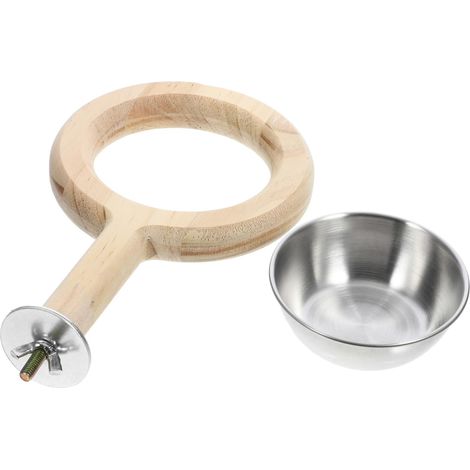 Gamelle pour Oiseaux en Acier Inoxydable, Mangeoire Pratique (1/5)