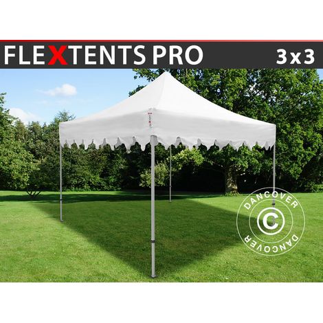 Pop up gazebo FleXtents PRO "Morocco" 3x3 m White