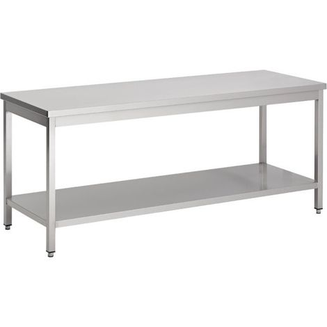 Table Inox Avec Etagère Basse Soudée - Gamme 600 - Combisteel