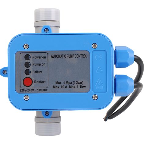 Contrôleur de pompe automatique, unité de contrôle automatique de l'eau, interrupteur électronique, accessoires de maison étanches IP65 (1/5)