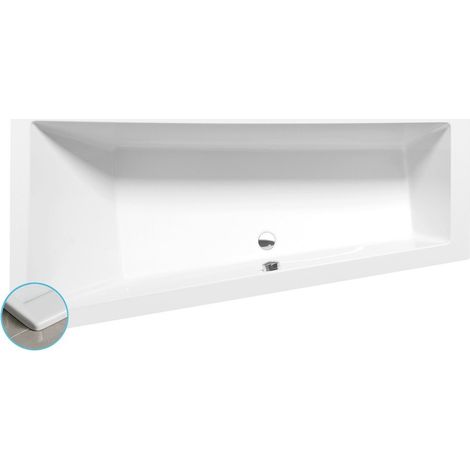 ANDRA L SLIM Baignoire asymétrique 170x90x45cm, blanc (1/4)