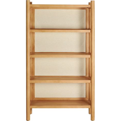 Bibliothèque nordique en bois de manguier - marron et beige (1/3)