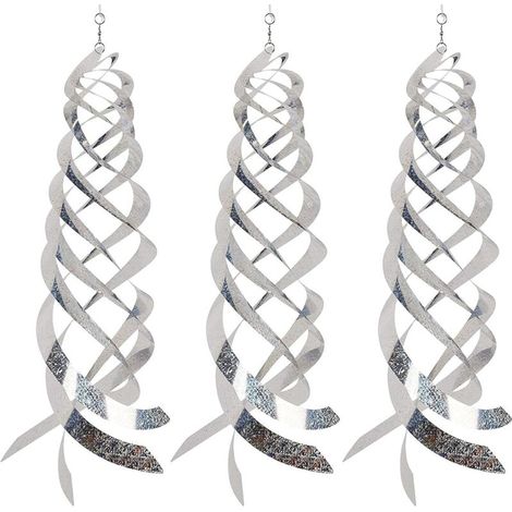 Perle rare Répulsifs pour Oiseaux, Révlecteur Spirale d'Oiseau, Tiges De Crainte Réfléchissantes À L'oiseau, Appareil De Contrôle Dissuasif De Spinner Ornemental, Évite Les Oiseaux dans La Maison et L
