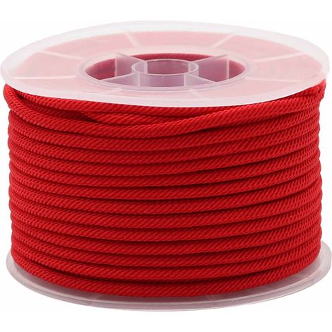 Rollo de cordon rojo para accesorios - 3mm x 17m