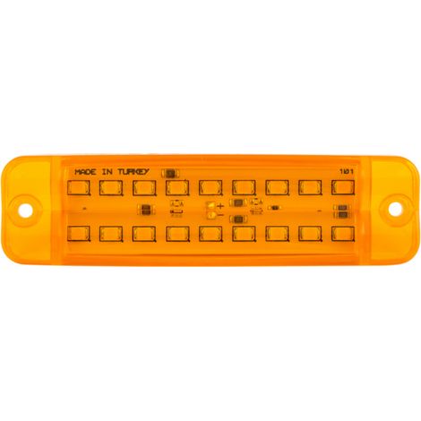 LED Seitenmarkierungsleuchte 18 LED 12-24V 100mm Gelb