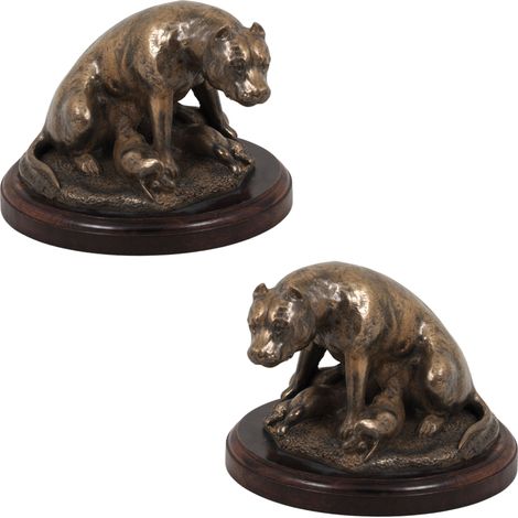 American Staffordshire Terrier, Amstaff, Amstaf I - estatuilla de perro, figura de oficina, trofeo para una exposición canina de Art-Dog (1/5)