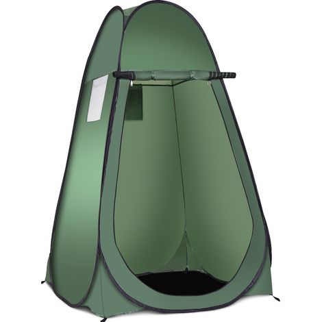Tenda da doccia da campeggio pieghevole portatile 120 x 120 x 190 cm facile da trasportare design moderno poliestere verde 200014330