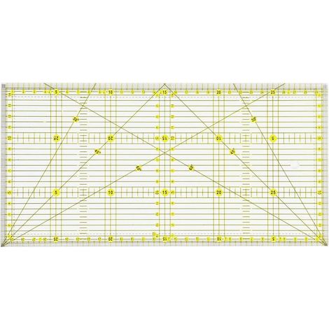 Regla de patchwork de 15 x 30 cm con marcas de ángulos, regla de costura precisa para acolchado, costura y patchwork. (1/5)