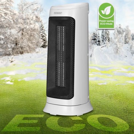 Radiateur soufflant blanc Colonne télécommande 2000W 4 modes 15-40°C (1/5)