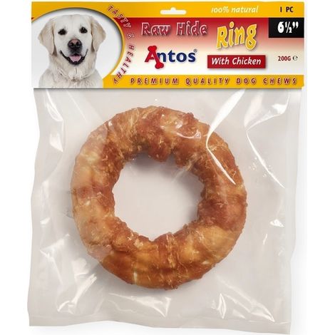 Raw Hide White Plus Chicken Ring 6-1 Pieza  Oferta exclusiva