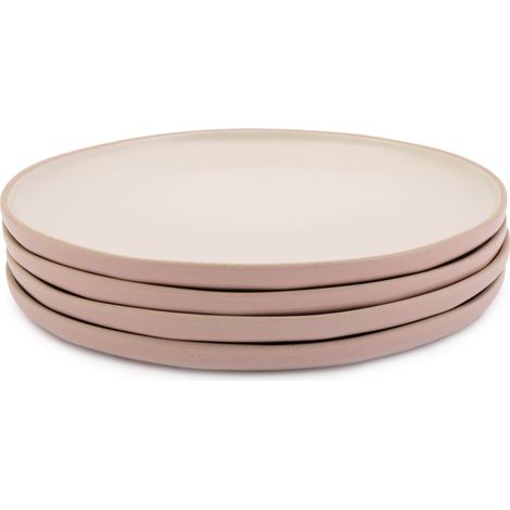 Jamie Oliver Big Love Perfect - Geschirr de gres gesprenkelt, haltbar und stapelbar, mit erhöhtem Rand, spülmaschinen-, mikrowellen- und ofenfest, Set de 4, 27 x 27 x 6 cm