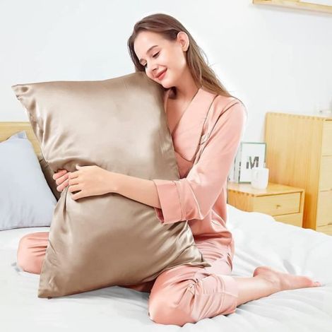 Taie d'oreiller - - Soie de mûrier - Douce et respirante - Hypoallergénique - 51x76cm (2 pcs)