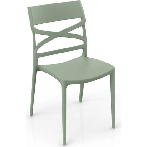 Domo Mea Sedia Flow Menta in Polipropilene - Design Ergonomico e Resistente - 45x54x85 cm (1/3)