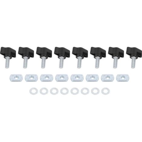 Kit de fixation à retrait rapide pour toit rigide, écrou à vis à pouce adapté à la Jeep Wrangler YJ TJ JK M8 25mm 95-16 (1/5)