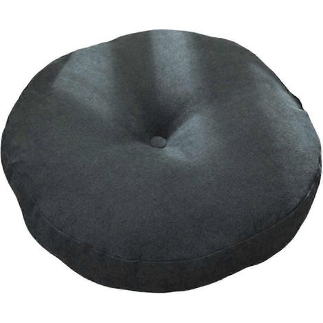 Rundes Bodenkissen, multifunktionales, bequemes Meditationskissen für Yoga, Sofa oder Bett-Dark Gray