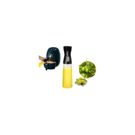 Flacone spray per olio da cucina 300 ml Spruzzatore per olio e aceto Spruzzatore per olio d'oliva per padelle, insalate, prodotti da forno, toast - Crezuo (1/4)