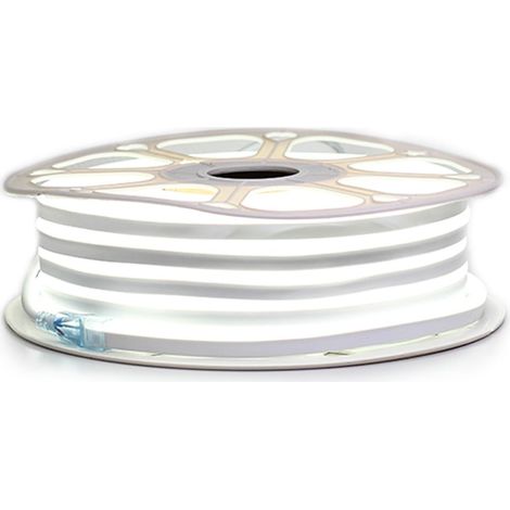 Sysled – Ruban LED néon flexible 25 mètres – Blanc froid 6000K – Lumens 1200/m – Étanche IP68 – Pour éclairage intérieur et extérieur