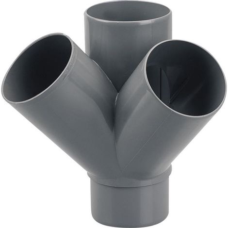 Wavin Manguito Doble Codo PVC Ø100 Gris