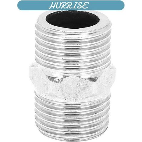 Raccord Tuyau Fileté Mâle - Mamelon Hexagonal Acier Inoxydable - Pour Plomberie Gaz Eau - 5 Pièces (1/4)