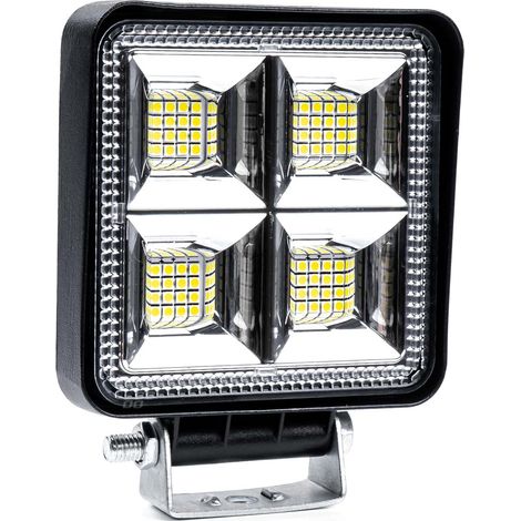 Lámpara de trabajo halógena potente de 192 W, 64 LED, foco de búsqueda, 12 V, 24 V, casquillo E9. (1/4)