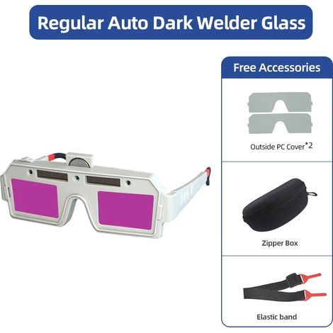 Selbstabdunkelnde Solar-Schweißbrille mit austauschbarem Lithium-Akku für MMA-, WIG-, MIG- und Lichtbogenschweißen (1/5)