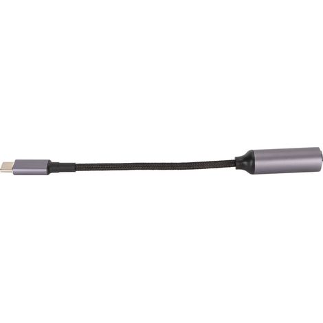 Câble de charge PD 100W DC 5.5x2.1mm vers USB C avec puce d'identification automatique, adaptateur secteur pour ordinateur portable et appareils électroniques.