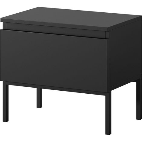 Selsey BEMMI - mesita de noche - negro con patas negras