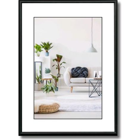 Cornice Foto Stampe Portafoto Quadro Minimal HOOKER PVC Colore NERO 20x30 cm (1/4)