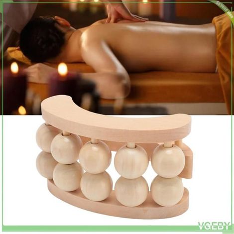 Rouleau de massage - FAFEICY - Bois de hêtre - 10 billes - Compact - Mixte (1/5)