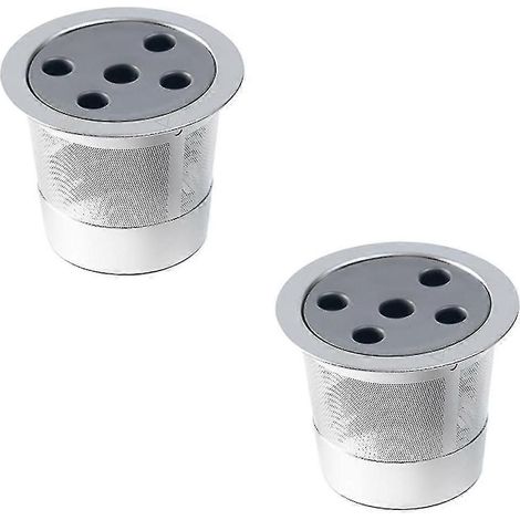 Capsules K-Cup réutilisables en acier inoxydable pour cafetière à cinq trous, compatibles avec les machines à café Plus. (1/5)