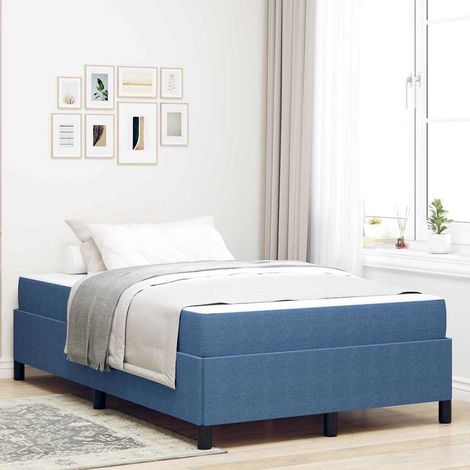 Struttura del letto con materasso Blu 120 x 200 cm Tessuto vidaXL (1/5)